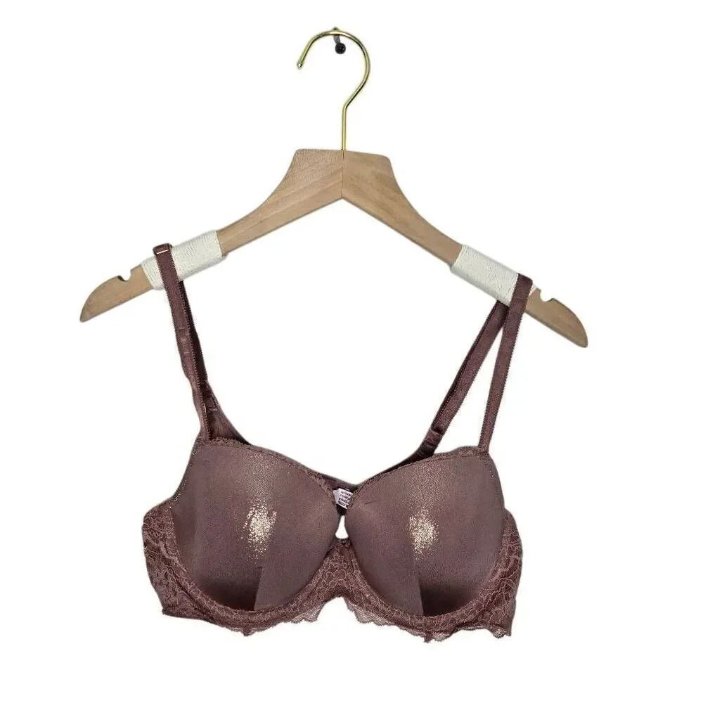 Victoria's Secret Dream Angels Bra 36B Lined Demi Metallic
